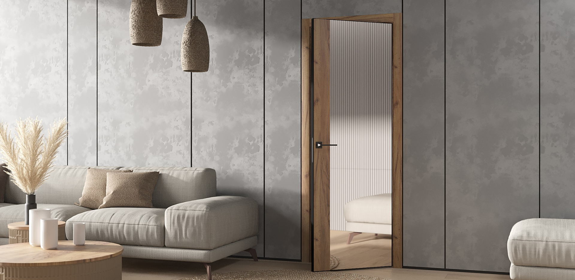 Межкомнатные двери с зеркалом